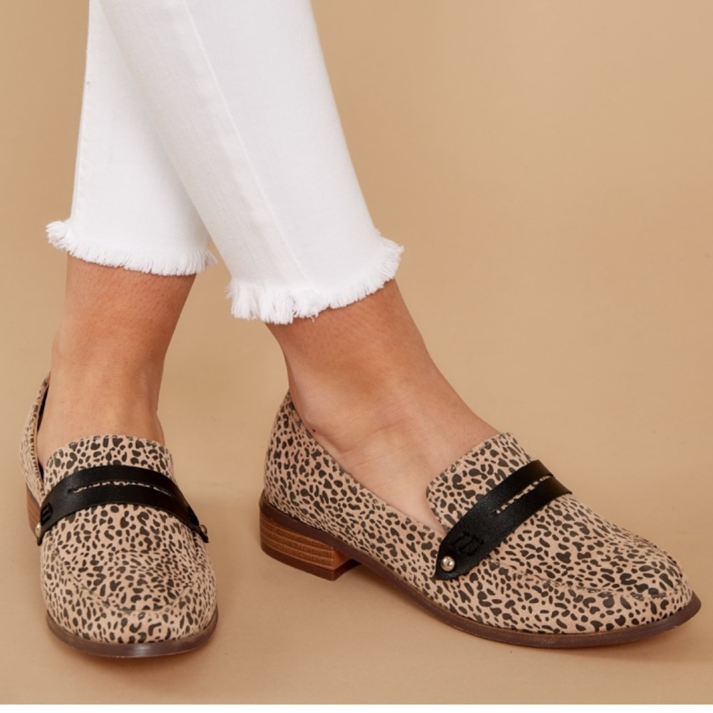Cheetah print loafers